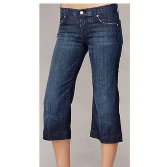 7 For All Mankind Pants - 7 For All Mankind Crop Dojo Capri Sz 30
